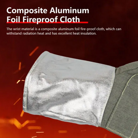 S1235 extreme heat proof foundry work gloves long gauntlet arm shield