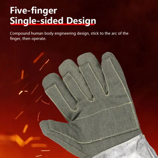 S1235 fire retardant metal casting mold handling safety gloves pair