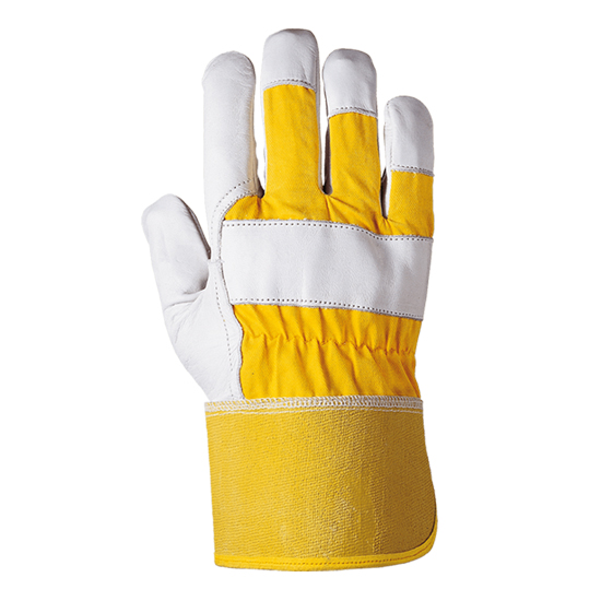 Wholesale bulk supply of short cowhide leather safety gloves